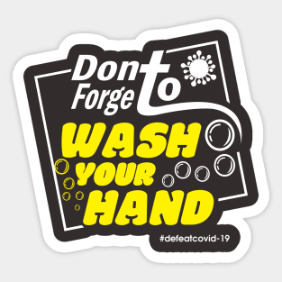 Dont Forget Wash Your Hand Sticker